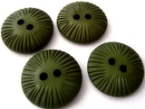 B4208 19mm Leaf Green Soft Sheen Textured 2 Hole Button - Ribbonmoon