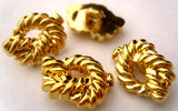 B4254 22mm Gilded Gold Poly Staffordshire Knot Shank Button - Ribbonmoon