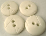 B4273 18mm White Gloss and Textured 2 Hole Button - Ribbonmoon