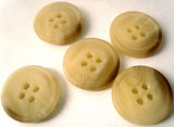 B4300 16mm Cream Aaran and Brown Matt Bone Sheen 4 Hole Button - Ribbonmoon