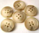 B4301 16mm Natural, Beige and Brown Matt Bone Sheen 4 Hole Button - Ribbonmoon