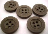 B4331 16mm Smoked Grey Gloss Centre, Matt Rim 4 Hole Button - Ribbonmoon