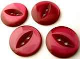 B4365 19mm Ruby Wine 2 Hole Polyester Fish Eye Button - Ribbonmoon