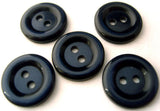 B4373 16mm Tonal Navy and Dark Royal Blue Pearlised 2 Hole Button - Ribbonmoon