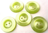 B4406 19mm Tonal Pale Lime Pearlised 2 Hole Button - Ribbonmoon