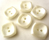 B4433 16mm Pearl White Shimmery 2 Hole Button - Ribbonmoon