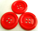 B4495 51mm Flame Glossy 4 Hole "Clown" Button - Ribbonmoon