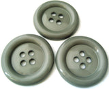 B18174 38mm Grey Glossy 4 Hole Clown Button