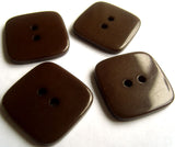 B4524 25mm Brown High Gloss 2 Hole Button - Ribbonmoon