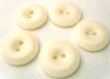 B4554 20mm Ivory Cream High Gloss 2 Hole Button - Ribbonmoon