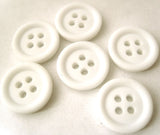 B4587 15mm White Matt 4 Hole Button - Ribbonmoon