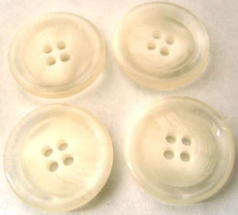 B4602 23mm White and Clear 4 Hole Button - Ribbonmoon