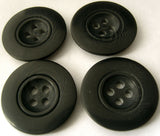 B4636 25mm Tonal Black and Grey Soft Sheen 4 Hole Button - Ribbonmoon