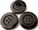 B4652 26mm Black High Gloss 4 Hole Button - Ribbonmoon