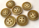 B4671 15mm Frosted Golden Aaran Matt 4 Hole Button - Ribbonmoon