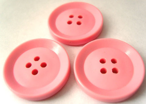 B4720 25mm Dark Rose Pink High Gloss 4 Hole Button - Ribbonmoon