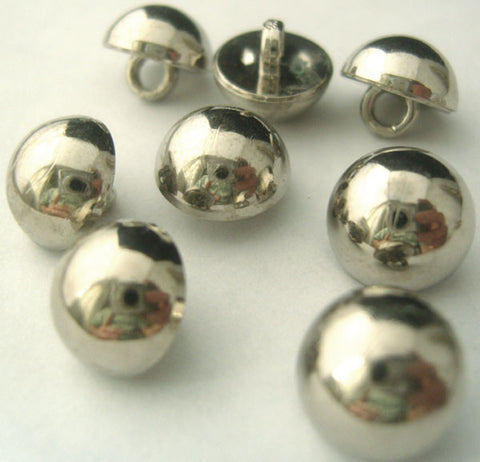B4775 11mm Silver Metal Alloy Half Ball Shank Button - Ribbonmoon