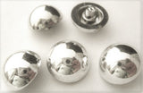 B4776 16mm Gilded Silver Poly Half Ball Shank Button