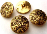 B4781 23mm Gilded Brass Poly Textured Shank Button - Ribbonmoon