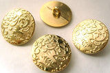 B4794 20mm Pale Gold Metal Alloy Textured Shank Button - Ribbonmoon