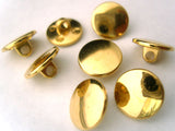 B4797 14mm Gold Gilded Poly Plain Blazer Shank Button - Ribbonmoon