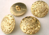 B4805 20mm Pale Gold Textured Metal Alloy Shank Button - Ribbonmoon