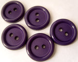B4812 16mm Deep Purple Matt Centre 2 Hole Button - Ribbonmoon
