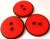 B4845 34mm Salsa Orange and Black Matt 2 Hole Button - Ribbonmoon