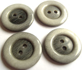 B5112 20mm Frosted Greys Glossy 2 Hole Button - Ribbonmoon