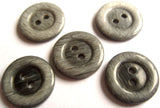 B5113 18mm Frosted Greys Glossy 2 Hole Button - Ribbonmoon