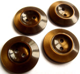 B5201 19mm Brown Pearlised Shimmery 2 Hole Button - Ribbonmoon