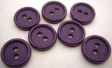 B6781 14mm Cadbury Purple Matt Centre 2 Hole Button - Ribbonmoon