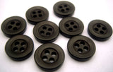 B6794 11mm Black High Gloss 4 Hole Button - Ribbonmoon