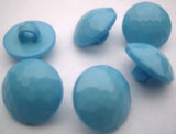 B6844 11mm Bright Blue Domed Honeycomb Shank Button - Ribbonmoon