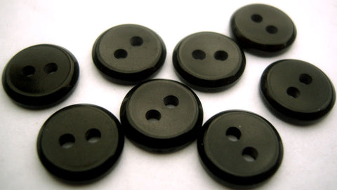 B6845 10mm Black Glossy 2 Hole Button - Ribbonmoon