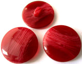 B7964 23mm Scarlet Berry High Gloss Acylic Shank Button - Ribbonmoon