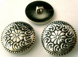 B8011 23mm Gilded Anti Silver Poly Textured Shank Button - Ribbonmoon