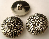B8026 22mm Anti Silver Gilded Poly Textured Shank Button - Ribbonmoon