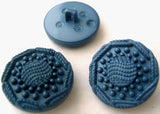 B8038 23mm Dusky Blue Textured Shank Button - Ribbonmoon