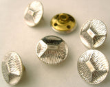 B8045 15mm Silver Metal Alloy Textured Shank Button - Ribbonmoon