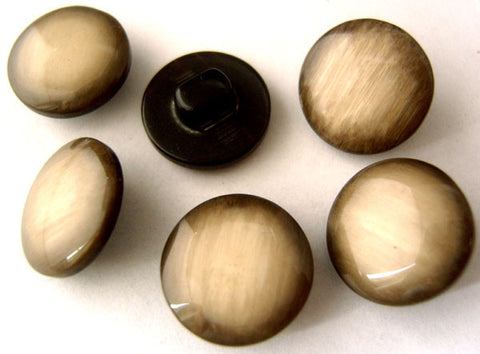 B8046 15mm Frosted Brown High Gloss Shank Button - Ribbonmoon
