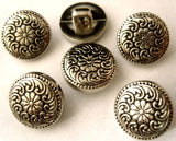 B8110 14mm Gilded Anti Silver Textured Shank Button - Ribbonmoon