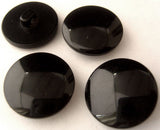 B8213 20mm Black Polyester Shank Button - Ribbonmoon