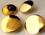 B8145 21mm Gold Plain Metal Blazer Shank Button - Ribbonmoon