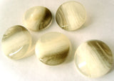 B8187 19mm Ivory and Grey High Gloss Shank Button - Ribbonmoon