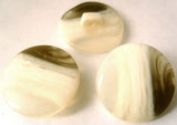 B8189 23mm Ivory and Grey High Gloss Shank Button - Ribbonmoon