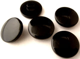B8203 18mm Black Polyester Shank Button - Ribbonmoon