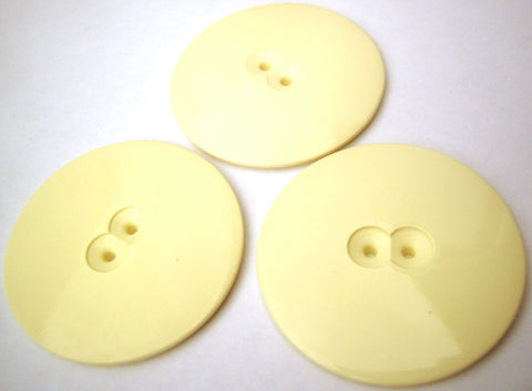 B8375 50mm Cream Gloss Vintage 2 Hole Button - Ribbonmoon