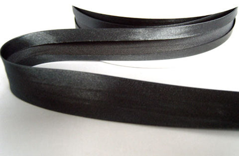 BB333 19mm Dark Grey Satin Bias Binding - Ribbonmoon