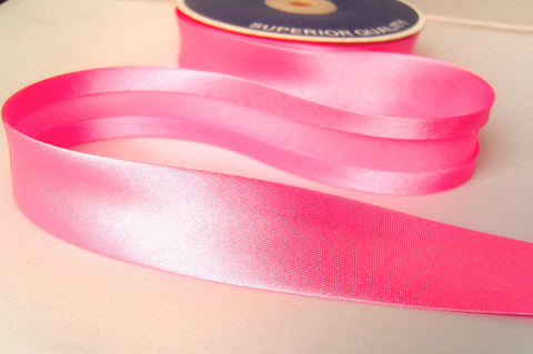 BB2065 25mm Sugar Pink Satin Bias Binding Tape